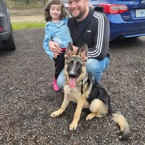 K9JF recipient with family and service dog